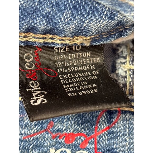 Style & Co Womens Light Blue Bootcut Denim Jeans Size 10 New With Tags - Picture 9 of 9